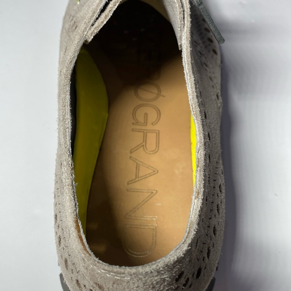 Cole Haan Men’s Wingtip Oxford Shoe Size 10.5 Suede Grey Grandzero Lace Ups - Picture 6 of 10